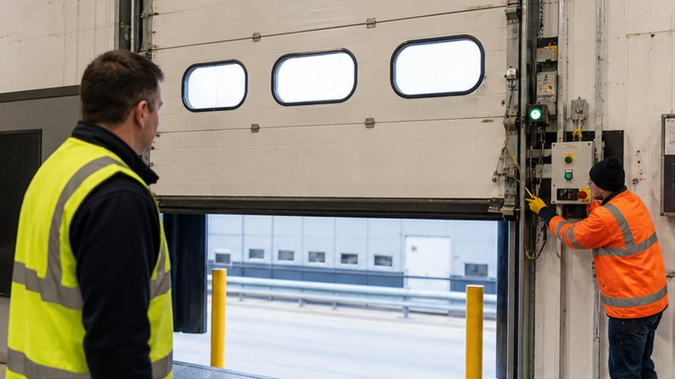 How door use gaps create hidden loading bay risk - loading bay and industrial door support image