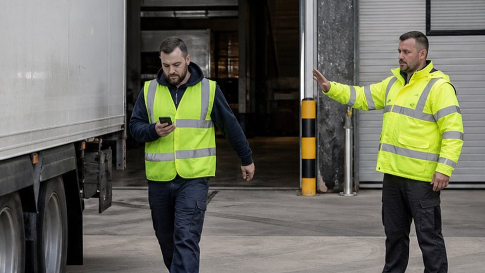 How mobile phones create hidden loading bay safety problems - loading bay and industrial door support image