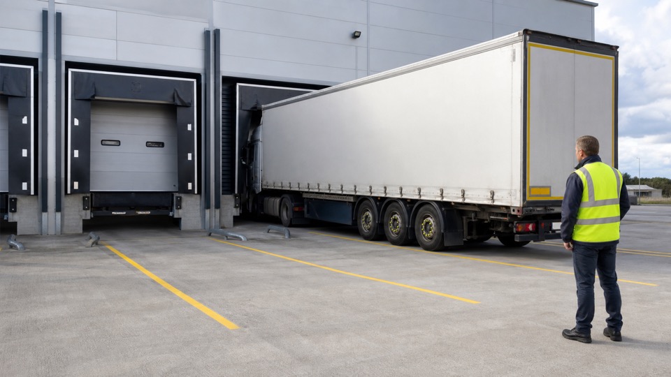How poor vehicle alignment creates avoidable loading bay cost - loading bay and industrial door support image