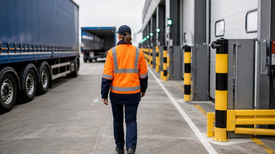 How to reduce pedestrian risk around loading bays - loading bay and industrial door support image