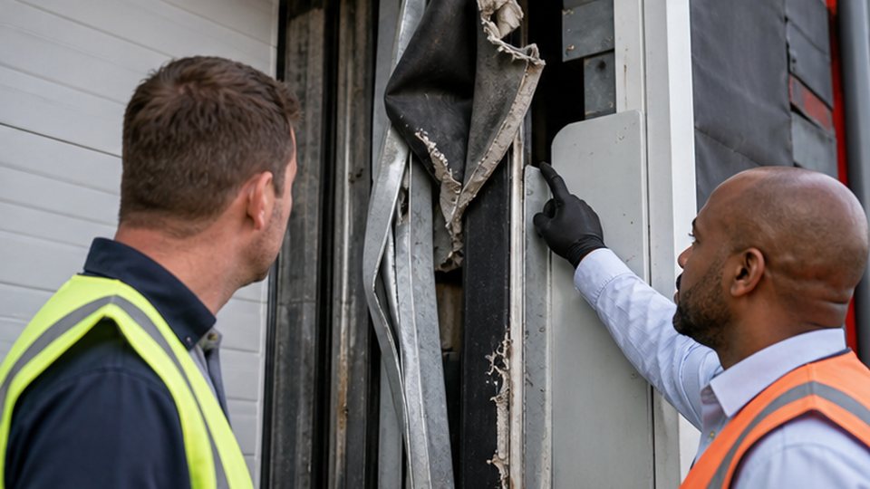Why door track and shelter damage is often a loading bay management issue - loading bay and industrial door support image