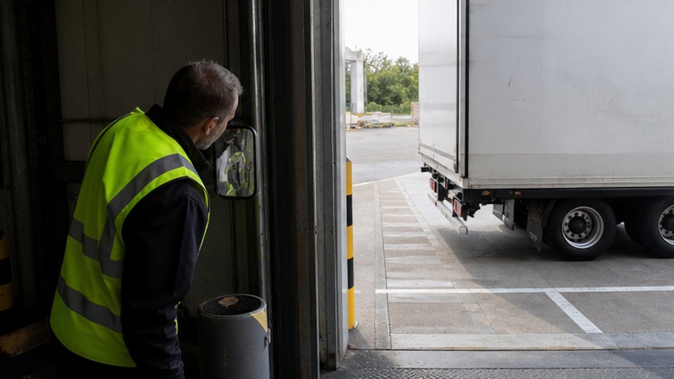 Why loading bay blind spots need more than driver awareness - loading bay and industrial door support image