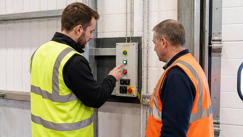 Why site-specific familiarisation matters when doors or controls change - loading bay and industrial door support image